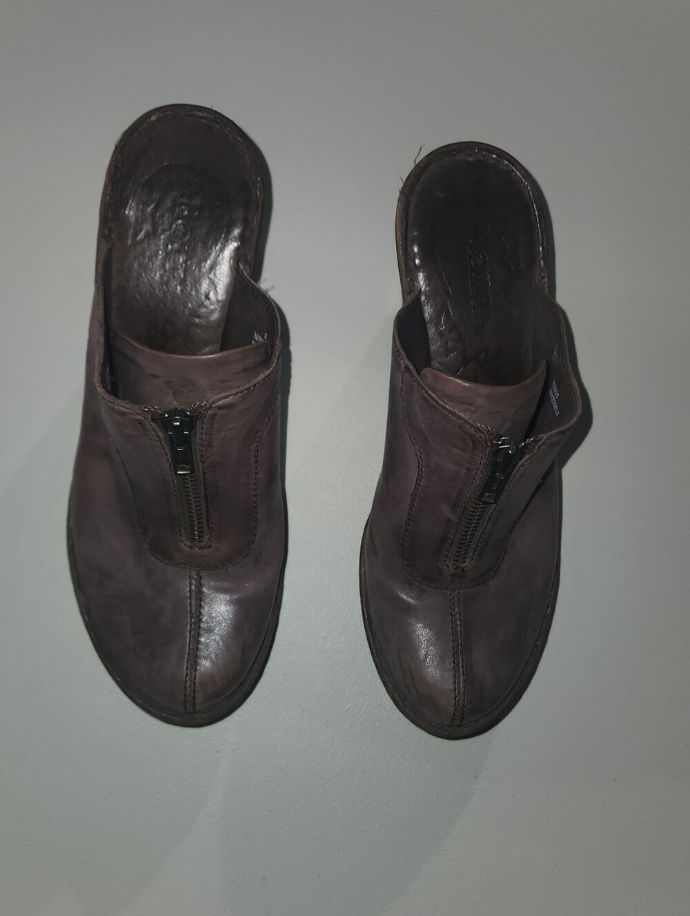 Born Leather Haledon Mule Clogs Light Brown Size 9 - Picture 3 of 10